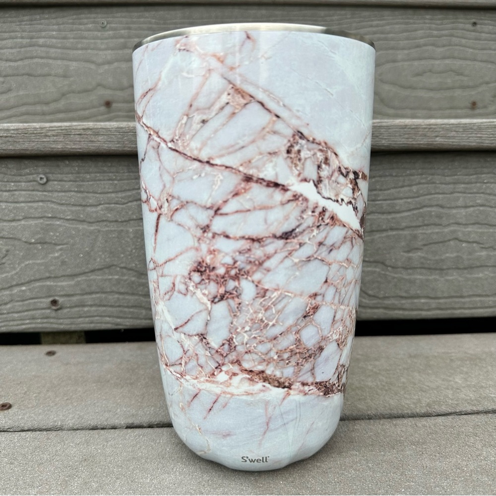 S'well Stainless Steel Wine Chiller Calacatta Marble Print | Drink Bottle Holder